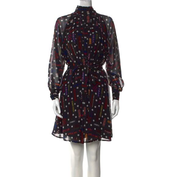 Claudie Pierlot Reisis Printed Sheer Dress Size 40 - Picture 4 of 13